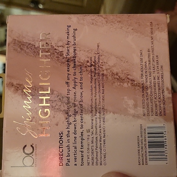 Beauty Concepts Shimmer Duo Highlighter Radiant Glow 16g New Sealed Box - Picture 3 of 3
